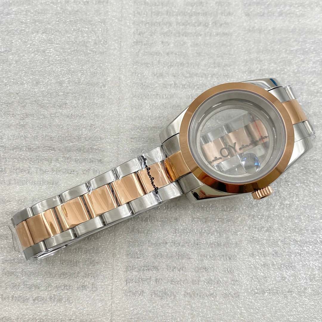 Bevel Log Case 36/39mm Rose Case Strap Set Sapphire Glass Fits NH35 Movement
Bevel Log Case 36/39mm Rose Case Strap Set Sapphire Glass Fits NH35 Movement