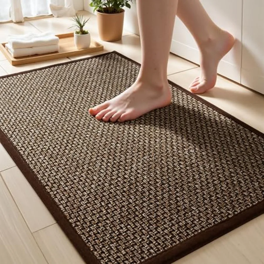 Non Slip Bath Mat with Rubber-Backing Braided Absorbent Machine Washable Ultra Thin Bathroom Rug, Fits Under Door, Quick Dry, 1
Non Slip Bath Mat with Rubber-Backing Braided Absorbent Machine Washable Ultra Thin Bathroom Rug, Fits Under Door, Quick Dry, 1