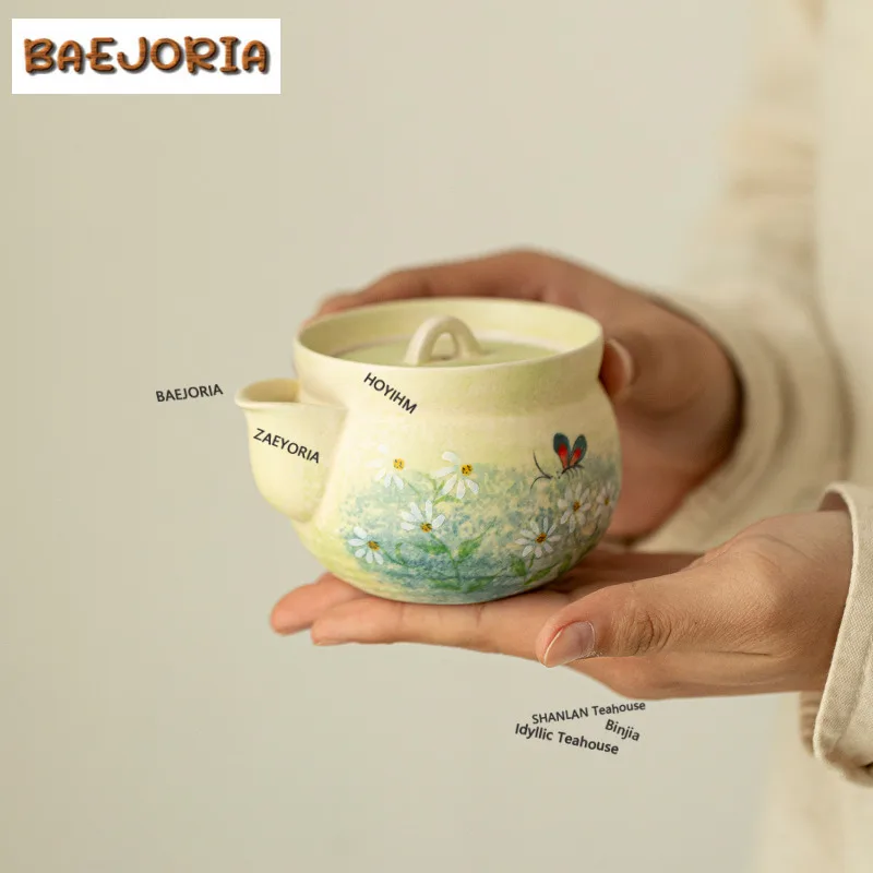 Hand-painted Oil Painting Daisy Teapot Handmade Tea Infuser Pot Household Tea Maker Kettle With Strainer Tea Ceremony Collection
Hand-painted Oil Painting Daisy Teapot Handmade Tea Infuser Pot Household Tea Maker Kettle With Strainer Tea Ceremony Collection