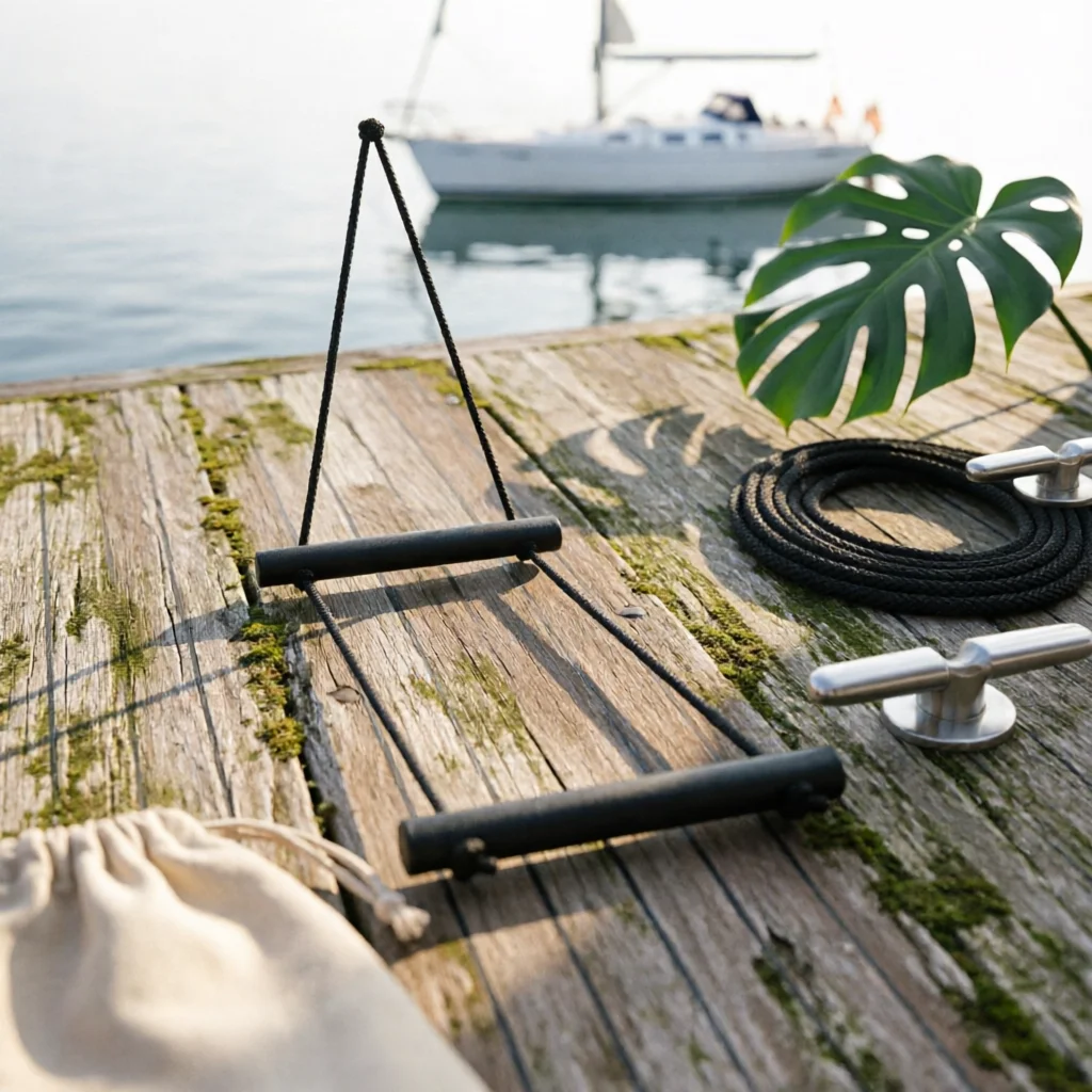 Boat Boarding Ladder Lightweight Boarding Rope Ladder Marine Gear Hanging Loop Black for Yachts
Boat Boarding Ladder Lightweight Boarding Rope Ladder Marine Gear Hanging Loop Black for Yachts