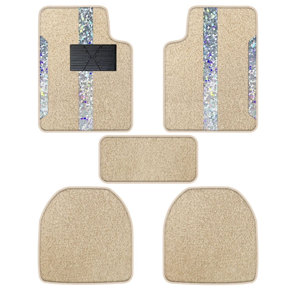 Beige Velvet Floor Mat with Colorful Stripes 5pcs waterproof and non-slip, suitable for off-road vehicles and trucks
Beige Velvet Floor Mat with Colorful Stripes 5pcs waterproof and non-slip, suitable for off-road vehicles and trucks