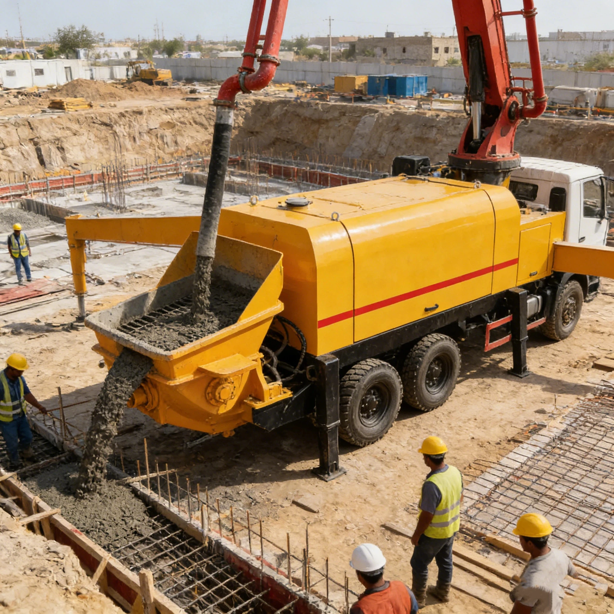 Customized Wholesale of Small Portable Trailer Mini Concrete Diesel Engine Concrete Transfer Pumps Trailer Concrete Pump
Customized Wholesale of Small Portable Trailer Mini Concrete Diesel Engine Concrete Transfer Pumps Trailer Concrete Pump