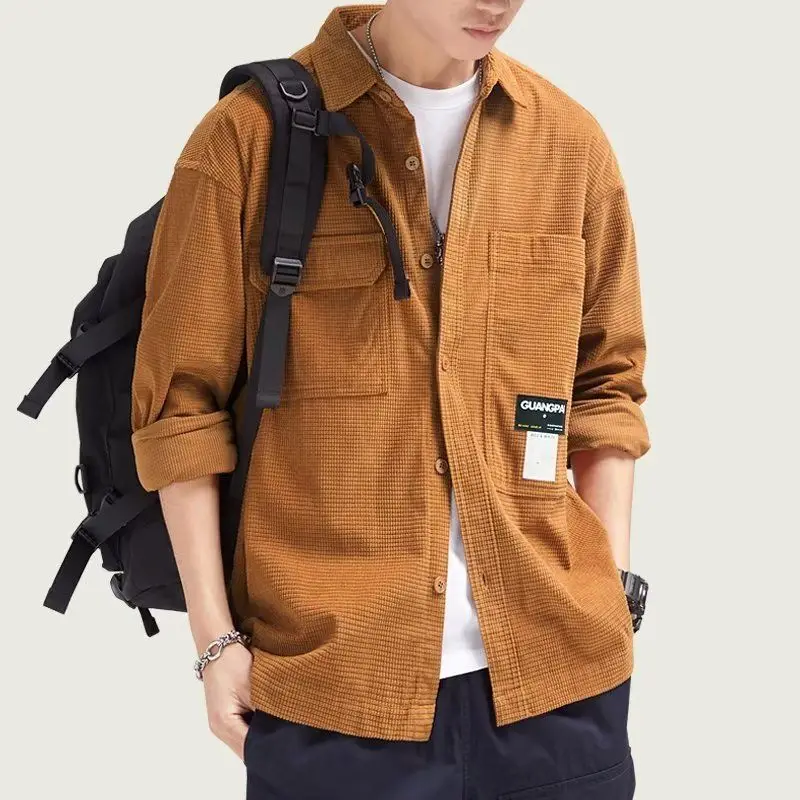 Corduroy Long Sve Men's irt Autumn New Anti-Wind Loose Large Size Design Sensation Oversize Trendy Polyester Youth Faion
Corduroy Long Sve Men's irt Autumn New Anti-Wind Loose Large Size Design Sensation Oversize Trendy Polyester Youth Faion