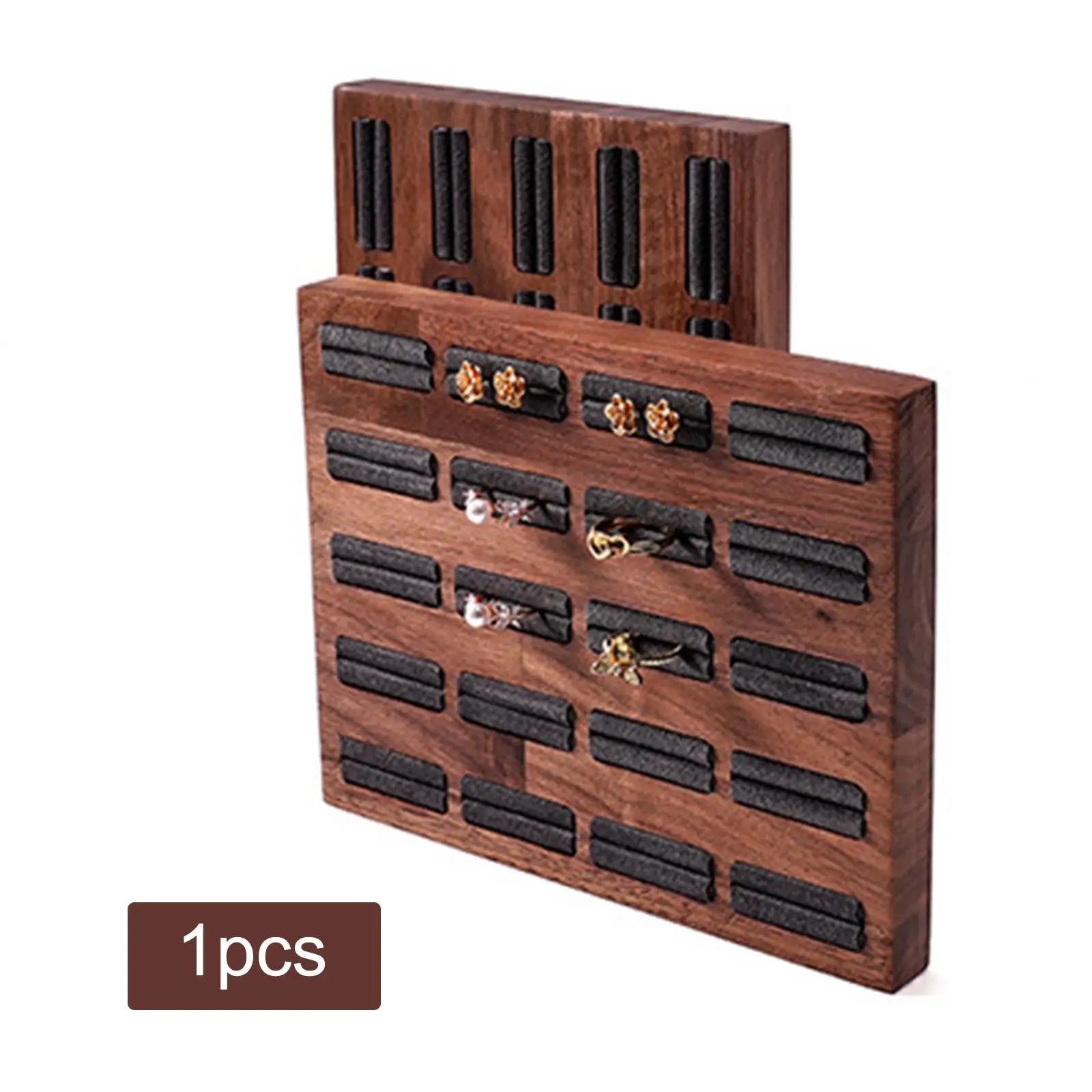 Wood Ring Tray 20 Slots Box Earrings Display Rack for Vanity Countertop
Wood Ring Tray 20 Slots Box Earrings Display Rack for Vanity Countertop