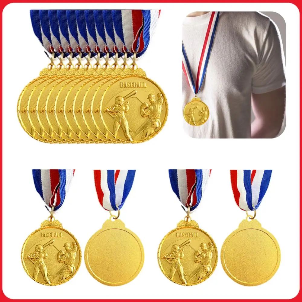 10Pcs Baseball Medals Sports Medals 5cm Metal Winner Medals with Neck Ribbon Competition Prize Medals for Sports Games
10Pcs Baseball Medals Sports Medals 5cm Metal Winner Medals with Neck Ribbon Competition Prize Medals for Sports Games