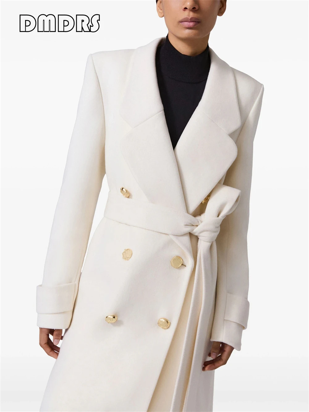 Vintage Slim Fit Long Suit Jacket for Women with Large Notched Lapel and Belt Double Breasted Coat Autumn Winter Suits Blazer
Vintage Slim Fit Long Suit Jacket for Women with Large Notched Lapel and Belt Double Breasted Coat Autumn Winter Suits Blazer