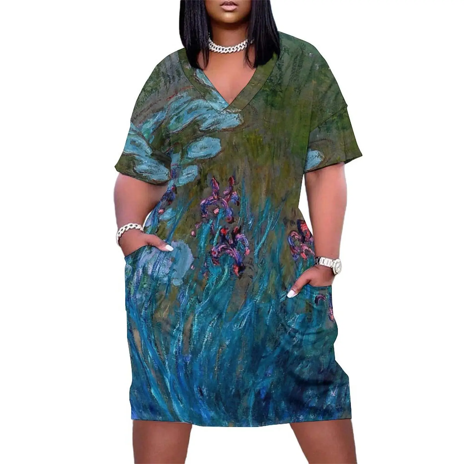 Irises and Water Lilies Claude Monet 1917 Loose Pocket Dress evening dress woman Evening gown
Irises and Water Lilies Claude Monet 1917 Loose Pocket Dress evening dress woman Evening gown