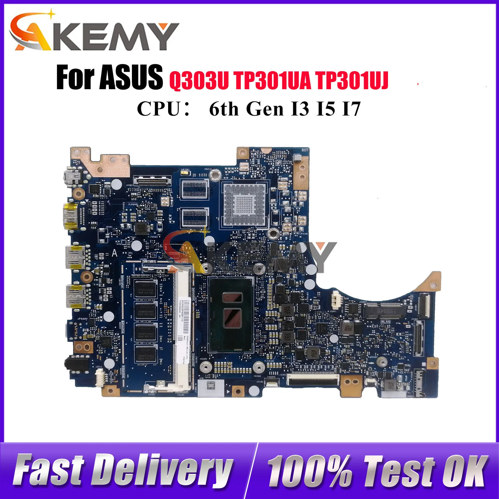 TP301UA Laptop Motherboard For ASUS VivoBook Flip TP301UJ TP301U Q303U TP301UA Mainboard W/ I3 I5 I7 CPU 100% tests OK fast ship
TP301UA Laptop Motherboard For ASUS VivoBook Flip TP301UJ TP301U Q303U TP301UA Mainboard W/ I3 I5 I7 CPU 100% tests OK fast ship