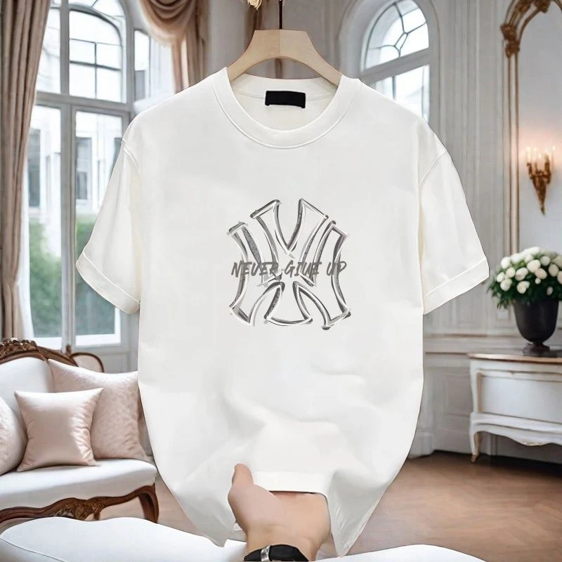 High-quality Men's Summer New Thick Pure Cotton T-shirt, with Printed Design, Stylish, Breathable, and Sweat-absorbing
High-quality Men's Summer New Thick Pure Cotton T-shirt, with Printed Design, Stylish, Breathable, and Sweat-absorbing
