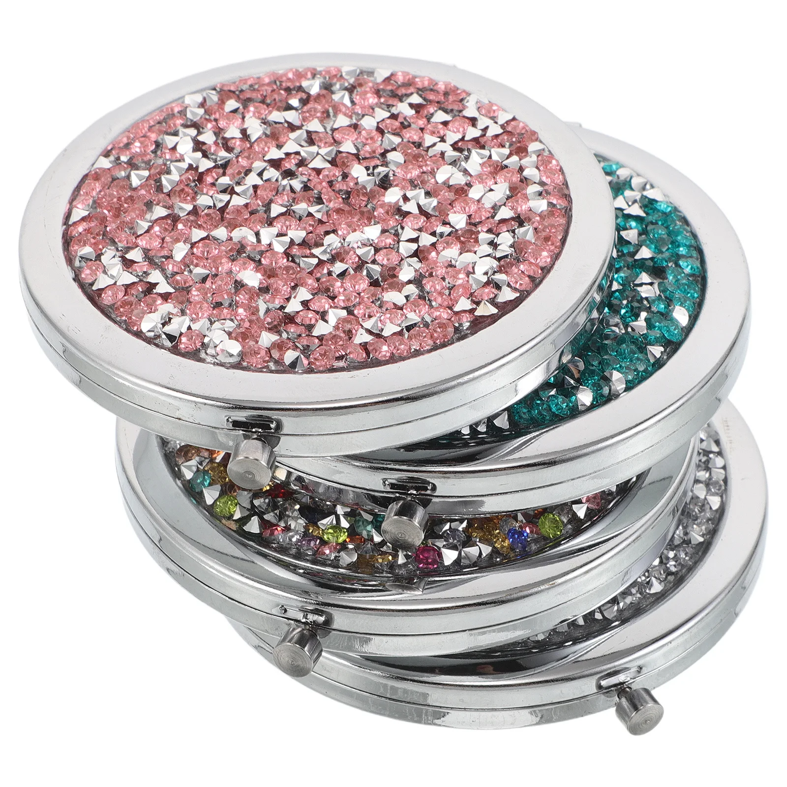 4Pcs Rhinestone Crystal Double-Sided Makeup Mirrors Compact Foldable Mini Travel Portable Purse Vanity Pocket Makeup Mirror
4Pcs Rhinestone Crystal Double-Sided Makeup Mirrors Compact Foldable Mini Travel Portable Purse Vanity Pocket Makeup Mirror