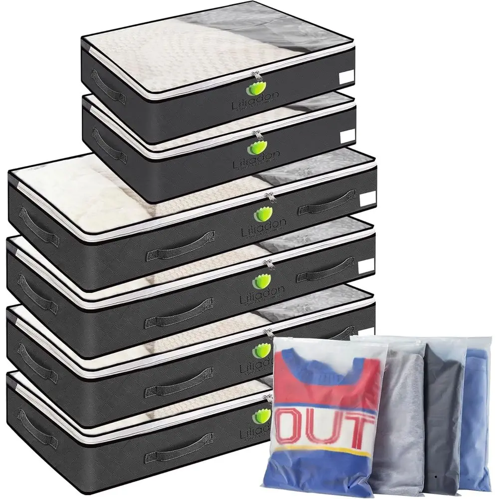 6-Pack Linen Storage Bags: 4 XL (90L) + 2 M (40L) for Bedding & Clothing - Foldable Organizer Gift
6-Pack Linen Storage Bags: 4 XL (90L) + 2 M (40L) for Bedding & Clothing - Foldable Organizer Gift