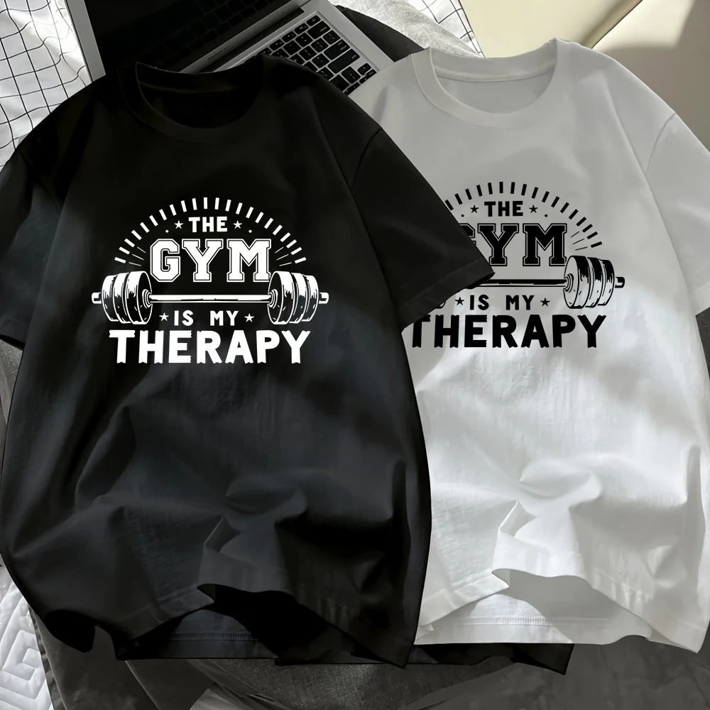 Gym Is My Therapy Cotton T-Shirts Mens Summer Soft Oversized Black White Set T Shirt O-Neck Short Sleeve Tops Basic Male Clothes
Gym Is My Therapy Cotton T-Shirts Mens Summer Soft Oversized Black White Set T Shirt O-Neck Short Sleeve Tops Basic Male Clothes