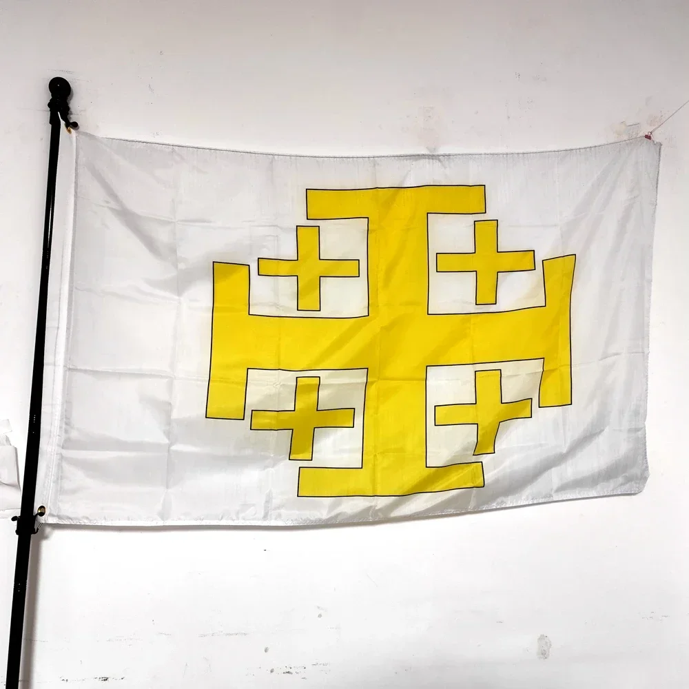 Jerusalem Cross Christian Flag - Sepulchre Symbol Polyester Banner 90x150cm, Outdoor/Indoor Religious Wall Hanging Decor
Jerusalem Cross Christian Flag - Sepulchre Symbol Polyester Banner 90x150cm, Outdoor/Indoor Religious Wall Hanging Decor