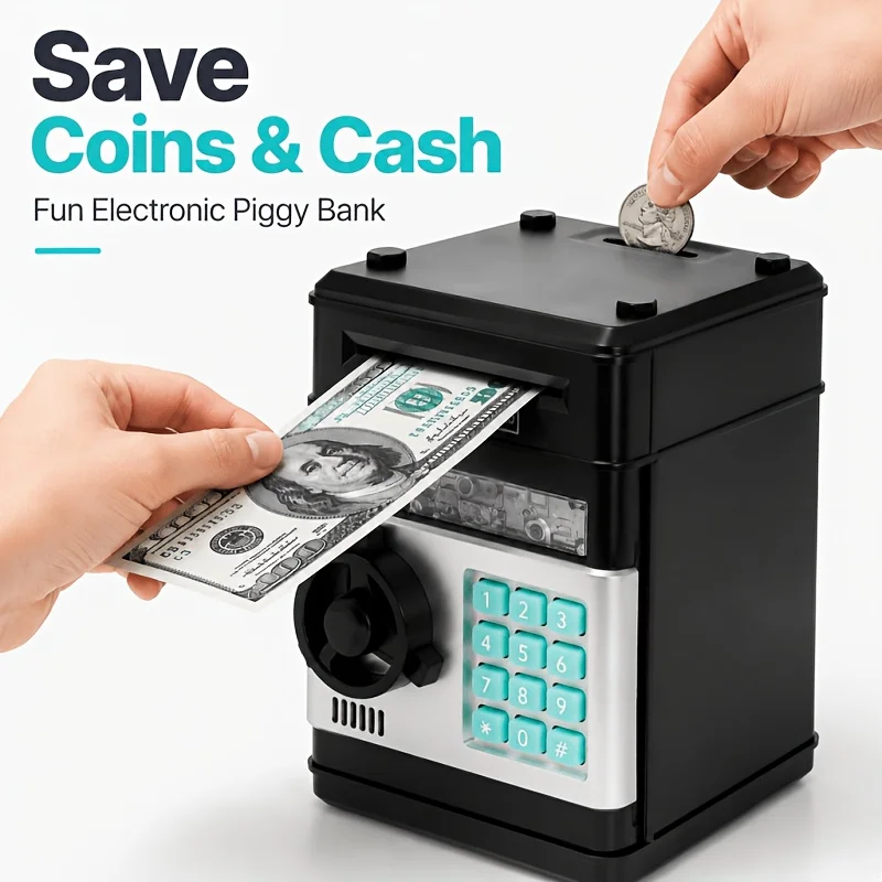 1pc Black Pink Bank Cash Coin ATM Bank Electronic Coin Bank Children's Birthday Gift, Suitable for Home Money Bank Decoration And Back to School Season Gifts, Christmas, Anniversary Gifts
1pc Black Pink Bank Cash Coin ATM Bank Electronic Coin Bank Children's Birthday Gift, Suitable for Home Money Bank Decoration And Back to School Season Gifts, Christmas, Anniversary Gifts