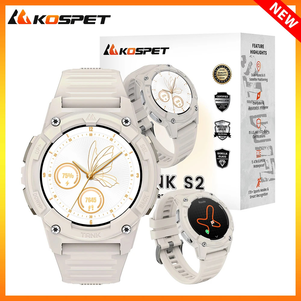 KOSPET TANK S2 GPS Smart Watch Women Compass Barometer Altimeter Bluetooth Call AI Assistant AMOLED IP69K Waterproof Smartwatch
KOSPET TANK S2 GPS Smart Watch Women Compass Barometer Altimeter Bluetooth Call AI Assistant AMOLED IP69K Waterproof Smartwatch