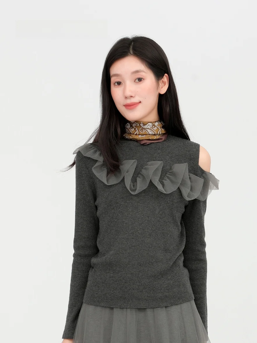 Вязаный топ Delanzhi Gentle Wind с открытыми плечами, женская облегающая кофта с длинным рукавом из смесового полиэстера
Вязаный топ Delanzhi Gentle Wind с открытыми плечами, женская облегающая кофта с длинным рукавом из смесового полиэстера