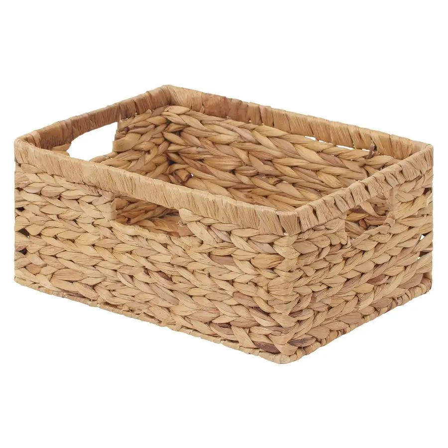 Large Rectangular Wicker Basket, Water Hyacinth Storage Basket with Builtin Handles, 1 Pack
Large Rectangular Wicker Basket, Water Hyacinth Storage Basket with Builtin Handles, 1 Pack
