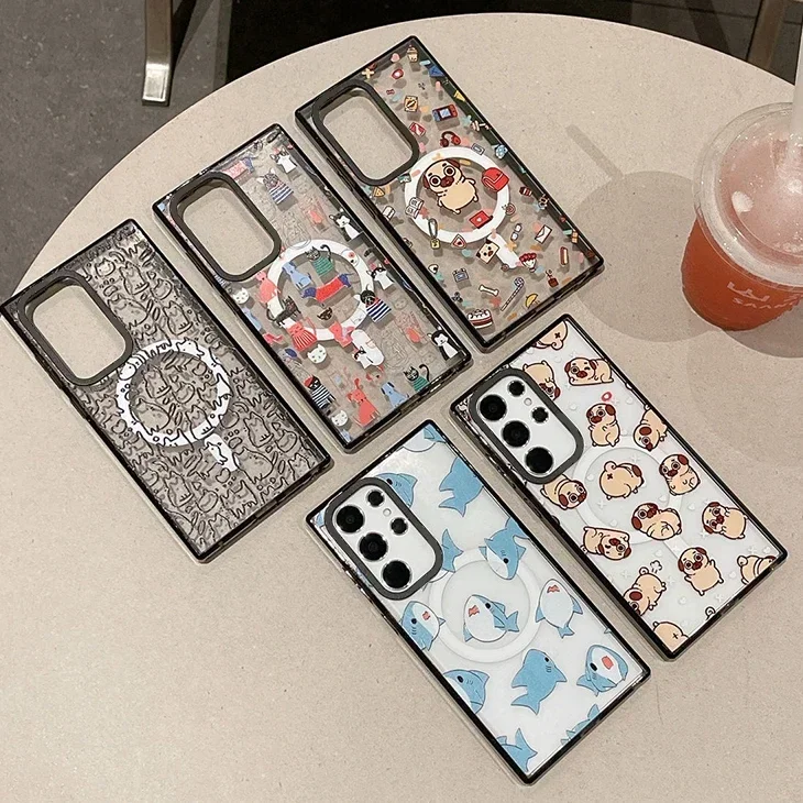Cute Dog Cat Shark Magnetic Acrylic Black Border Case for Samsung Galaxy S22 S23 S24 S25 Ultra S23+ S24 Plus Protective Shell
Cute Dog Cat Shark Magnetic Acrylic Black Border Case for Samsung Galaxy S22 S23 S24 S25 Ultra S23+ S24 Plus Protective Shell
