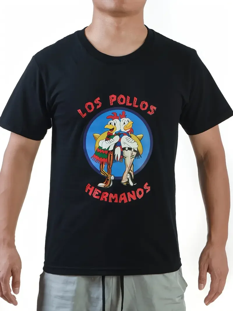 Chicken Brothers Print, Men's Pattern Design Round Neck Sports T-Shirt, Summer Casual and Comfortable T-Shirt, Men's Clothing Top, Suitable for Daily Fitness Running
Chicken Brothers Print, Men's Pattern Design Round Neck Sports T-Shirt, Summer Casual and Comfortable T-Shirt, Men's Clothing Top, Suitable for Daily Fitness Running