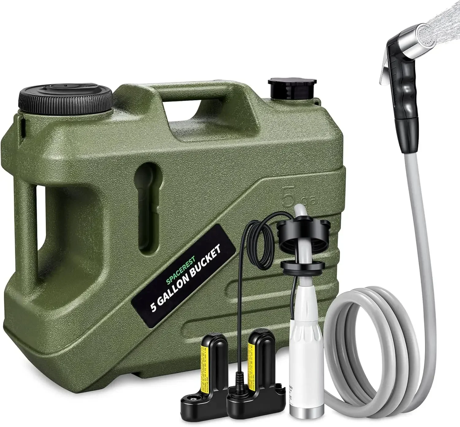 Portable Shower for Camping with Integrated Design – Spill-Resistant, Electric Camping Shower, 5-Gallon Food-Grade Water Jug for
Portable Shower for Camping with Integrated Design – Spill-Resistant, Electric Camping Shower, 5-Gallon Food-Grade Water Jug for
