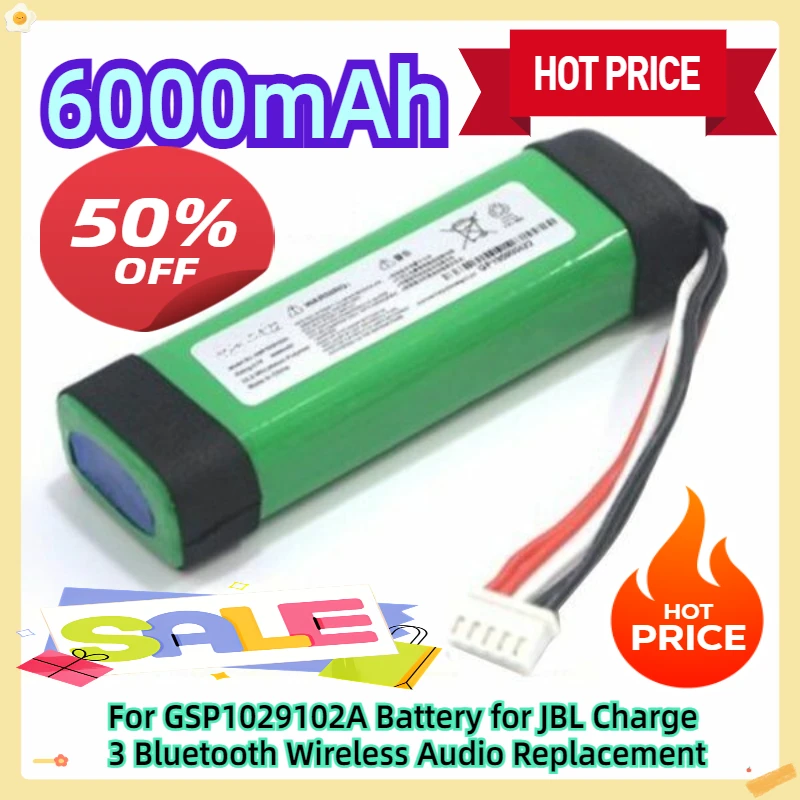 For GSP1029102A Battery for JBL Charge 3 Bluetooth Wireless Audio Replacement
For GSP1029102A Battery for JBL Charge 3 Bluetooth Wireless Audio Replacement