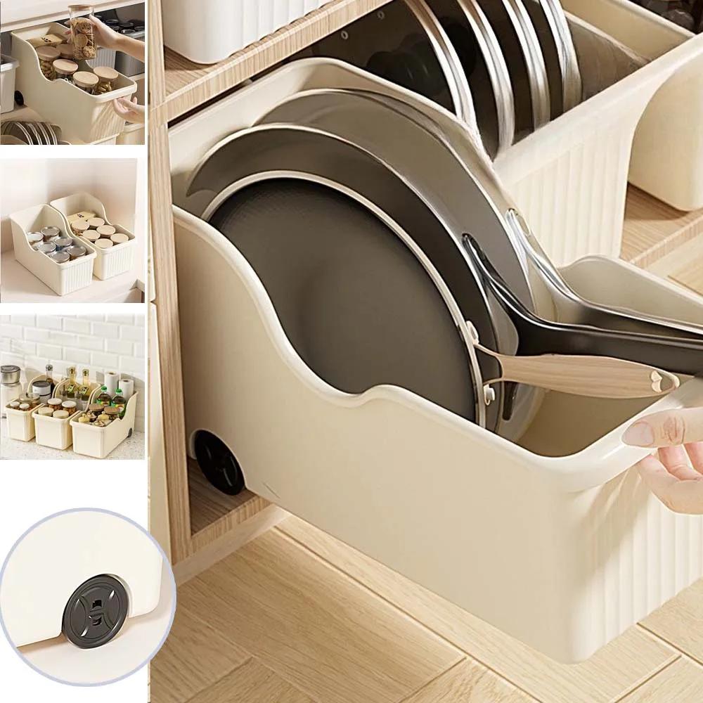 Rolling Kitchen Storage Boxes with Wheels Plastic Under Sink Organizer Sundries Case for Seasoning Bottle Storage Container 리빙박스
Rolling Kitchen Storage Boxes with Wheels Plastic Under Sink Organizer Sundries Case for Seasoning Bottle Storage Container 리빙박스
