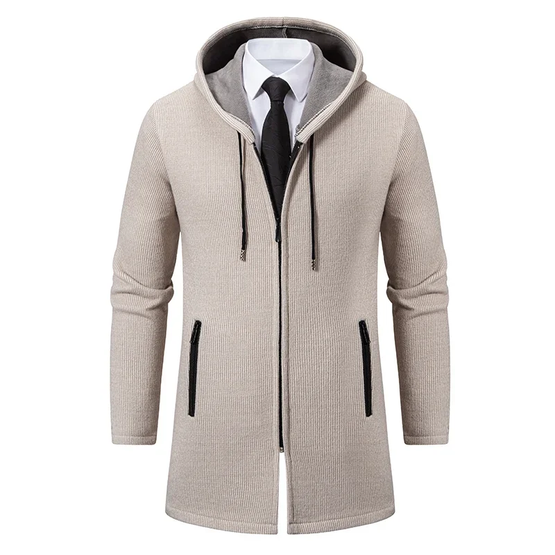 Pop Men's Winter Padded Jacket Thick Fleece Long Jackets Coat Knitting Sweaters Hooded Zipper Cardigan Male Overcoat
Pop Men's Winter Padded Jacket Thick Fleece Long Jackets Coat Knitting Sweaters Hooded Zipper Cardigan Male Overcoat