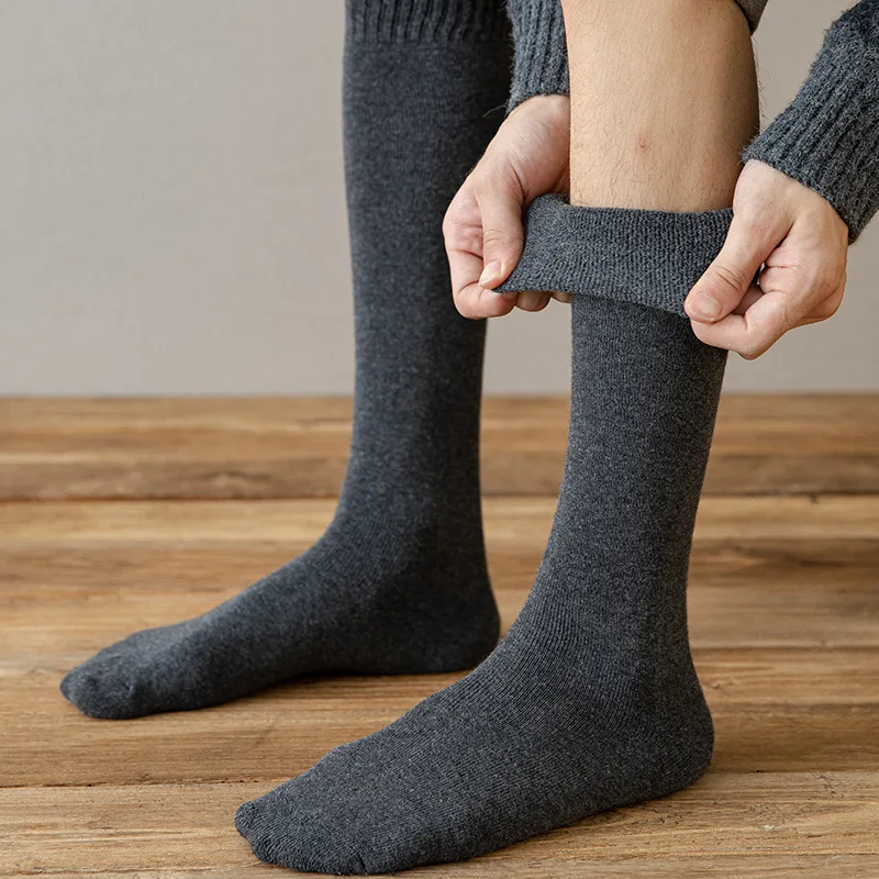 Men's Cotton Knee High Socks Solid Color Thermal Long Socks Man Thickened Winter Socks
Men's Cotton Knee High Socks Solid Color Thermal Long Socks Man Thickened Winter Socks