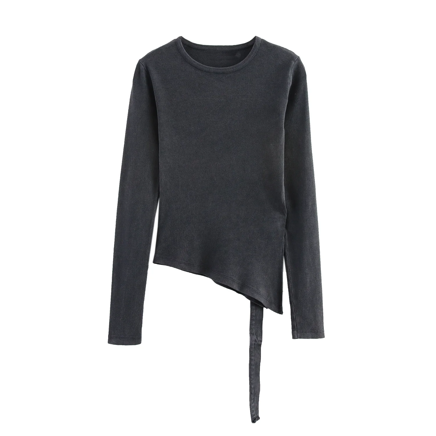 UNIZERA Women's T-shirt Fashion Belt Ribbed Diagonal Bottom Round Neck Long Sleeve Temperament Summer New T-shirt
UNIZERA Women's T-shirt Fashion Belt Ribbed Diagonal Bottom Round Neck Long Sleeve Temperament Summer New T-shirt