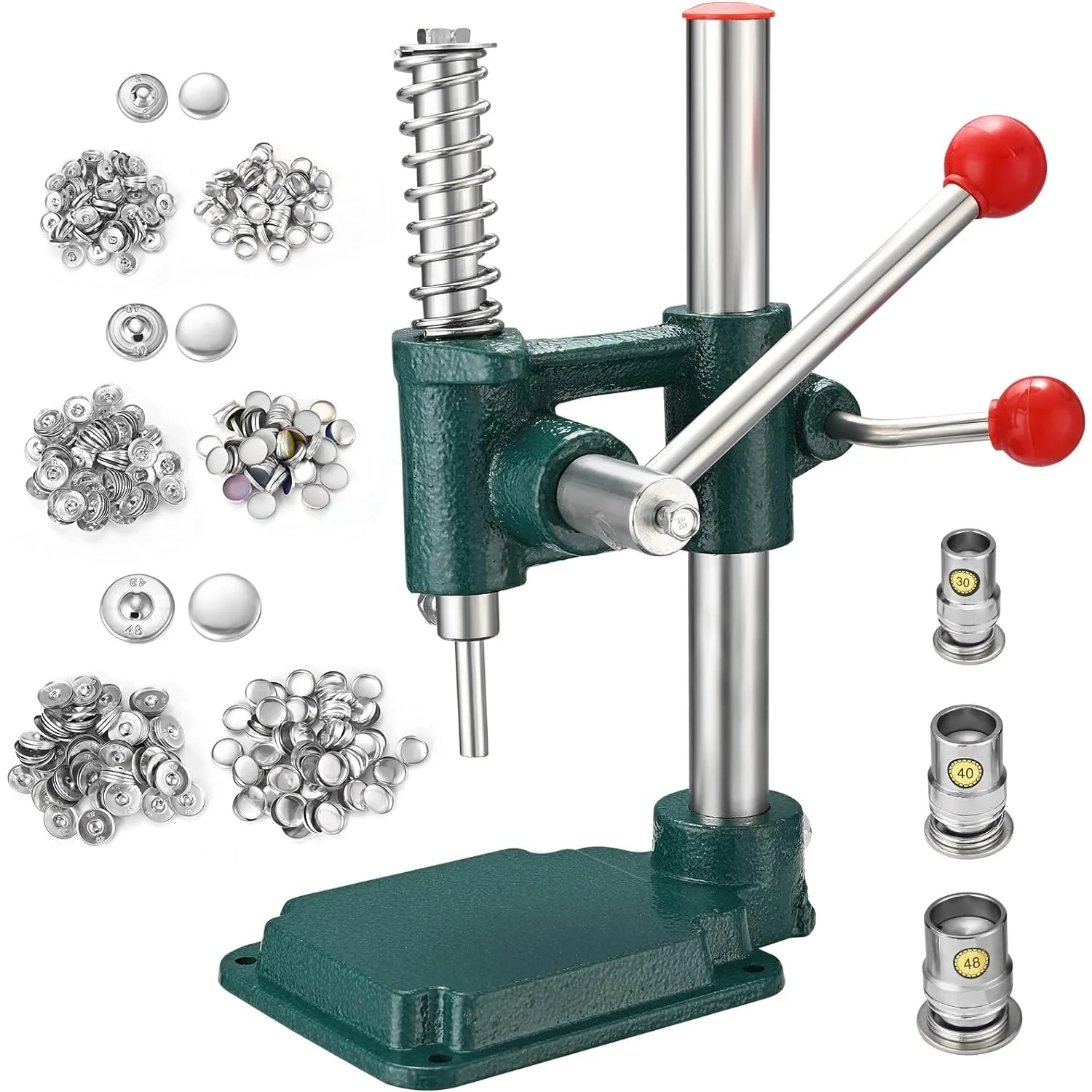 Handmade Fabric Button Punch Press Kit, Cloth Covered Button Making Tool 3 Molds 300Pcs Parts
Handmade Fabric Button Punch Press Kit, Cloth Covered Button Making Tool 3 Molds 300Pcs Parts