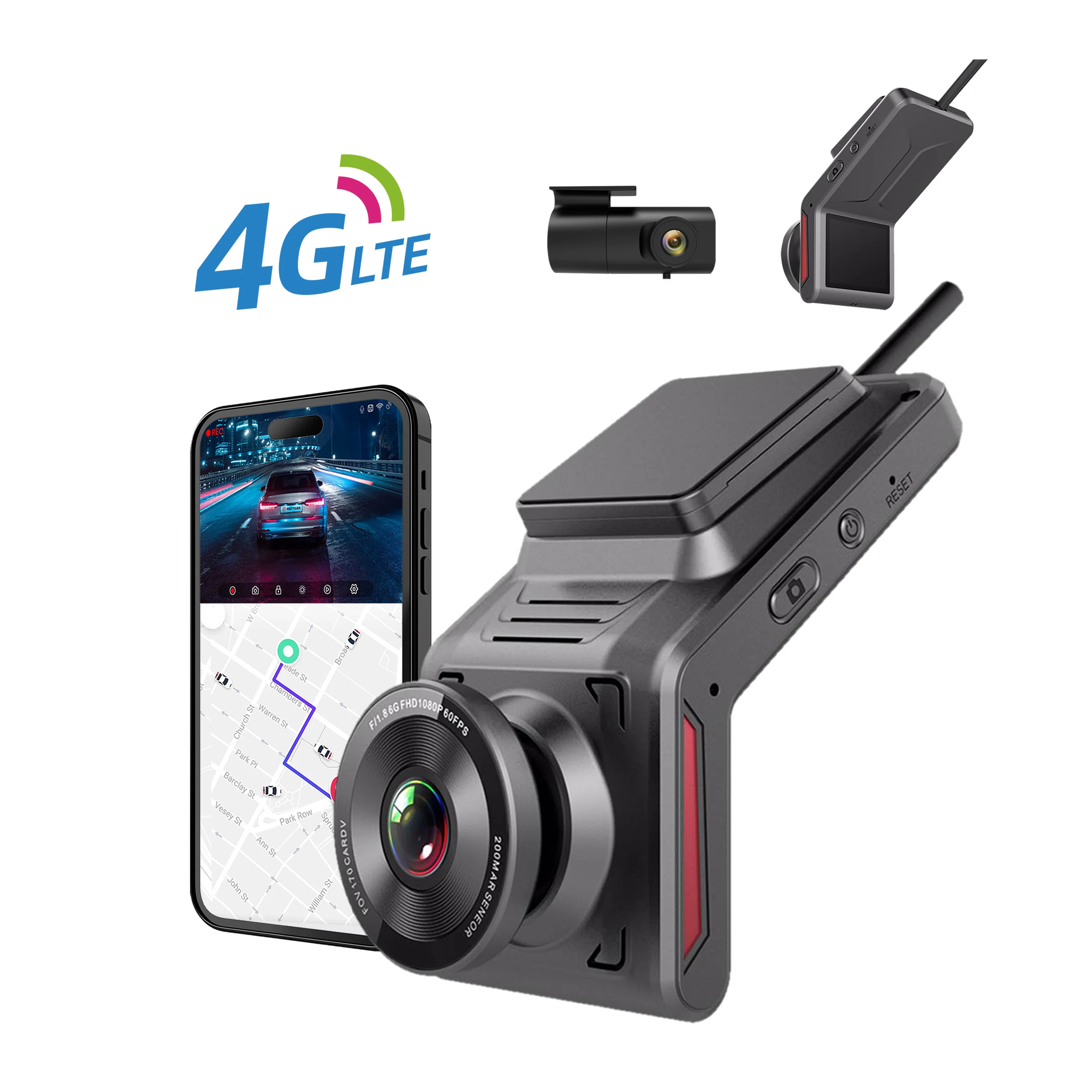 4G dual lens 1080P high definition car camera GPS positioning tracking driving recorder, mobile phone call camera recording
4G dual lens 1080P high definition car camera GPS positioning tracking driving recorder, mobile phone call camera recording