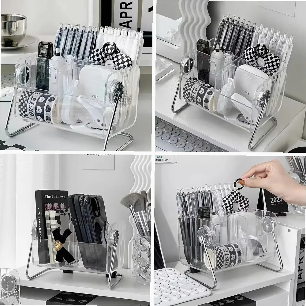 Transparent Acrylic Rotating Storage Box, 6-Compartment Desktop Organizer for Stationery & Sundries
Transparent Acrylic Rotating Storage Box, 6-Compartment Desktop Organizer for Stationery & Sundries