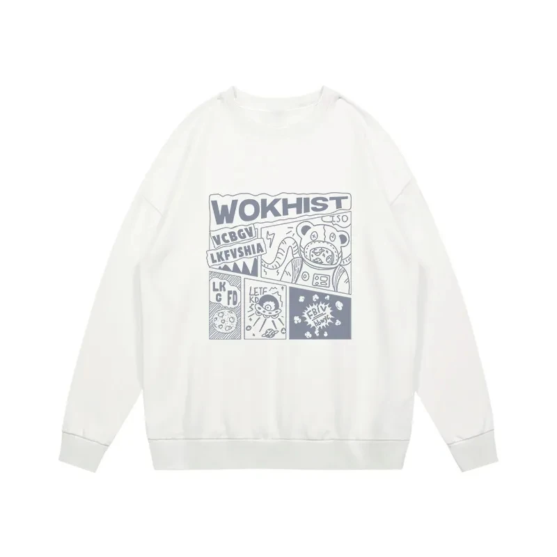 Korean Black Crew Baggy Sweatshirt Women Fleece Thicken Fashion Robot Letter Printing Street Lazy Wind Long Sleeves Pullover Top
Korean Black Crew Baggy Sweatshirt Women Fleece Thicken Fashion Robot Letter Printing Street Lazy Wind Long Sleeves Pullover Top