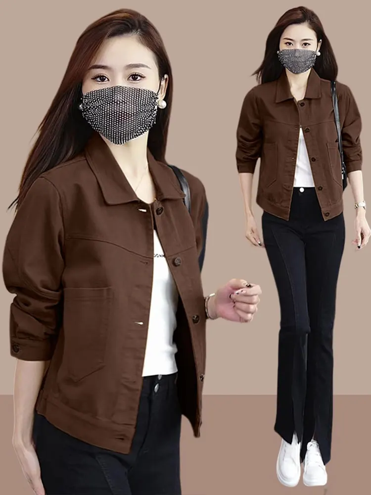 Retro Denim Jacket Women's Casual Sporty Versatile Short Coat Spring Autumn Small Size Commute Style Button Closure Long Sleeve
Retro Denim Jacket Women's Casual Sporty Versatile Short Coat Spring Autumn Small Size Commute Style Button Closure Long Sleeve