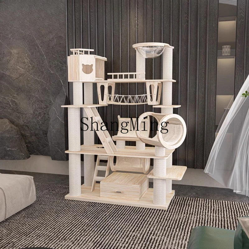 CL cat climbing frame nest tree integration super large solid wood castle wooden frame cat villa
CL cat climbing frame nest tree integration super large solid wood castle wooden frame cat villa