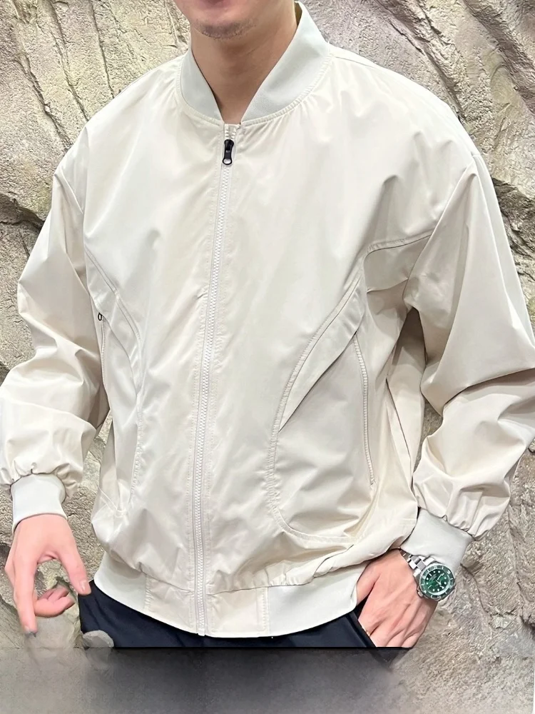 American Functional Sle Men's Pure Color 3D Tailored Baseball Collar Casual Jaet Coat Tidy And Sli Autumn Wear
American Functional Sle Men's Pure Color 3D Tailored Baseball Collar Casual Jaet Coat Tidy And Sli Autumn Wear