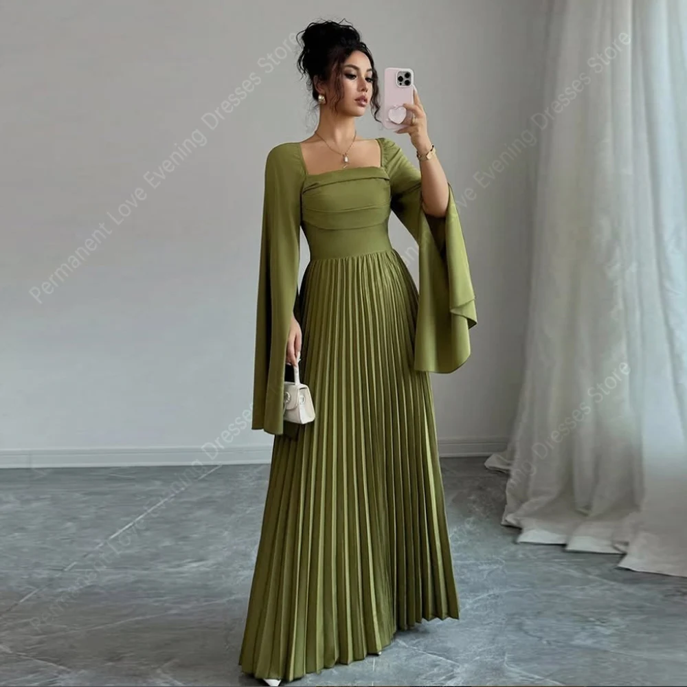 2025 Square-Neck Long Sleeves Women Evening Dresses Fascinating A-Line Prom Gowns Mopping Length Ball Robes de soirée Customized
2025 Square-Neck Long Sleeves Women Evening Dresses Fascinating A-Line Prom Gowns Mopping Length Ball Robes de soirée Customized