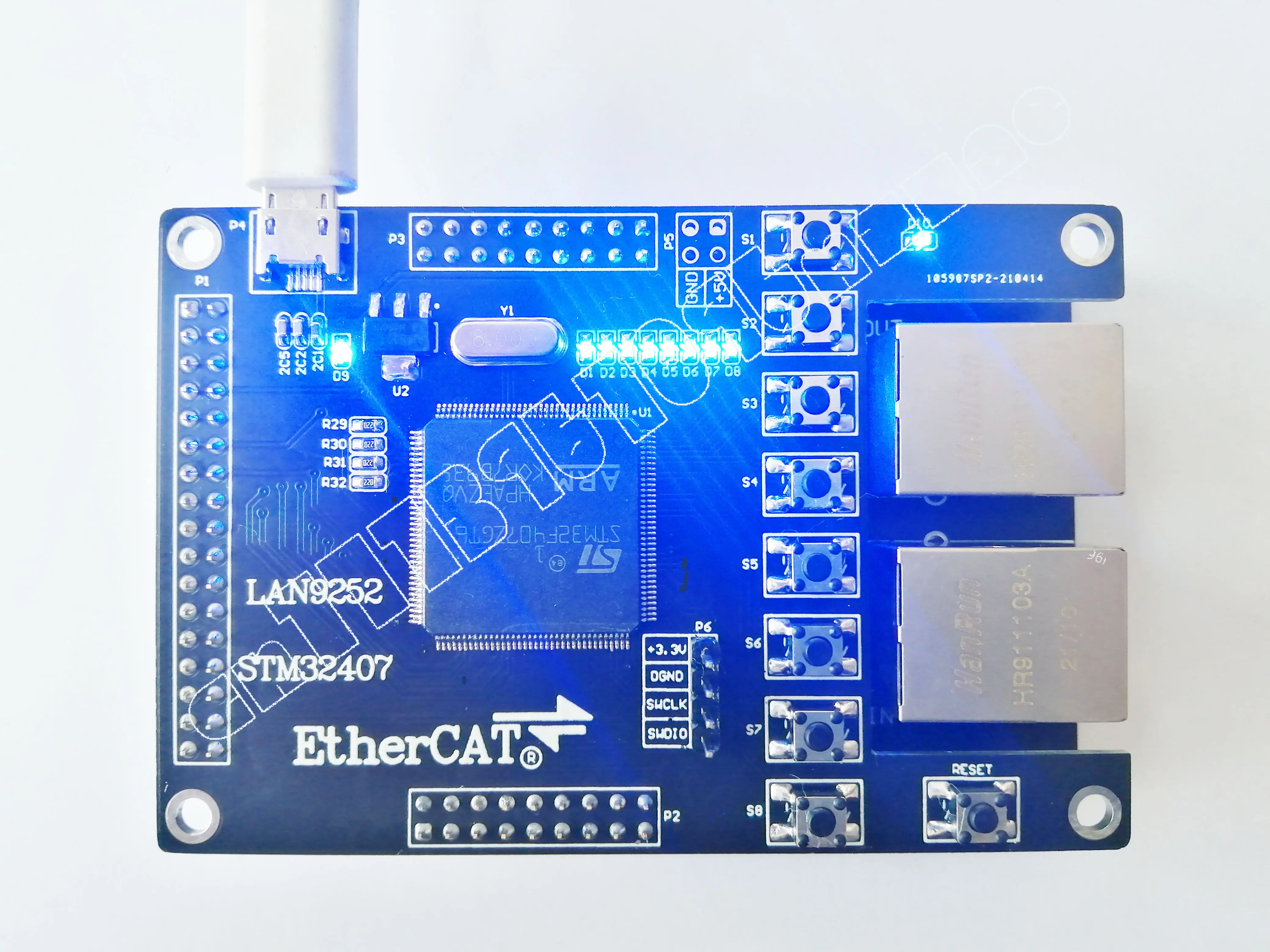 LAN9252 LAN9252 Slave LAN9252 Development Board EtherCAT Slave 16IO CIA402
LAN9252 LAN9252 Slave LAN9252 Development Board EtherCAT Slave 16IO CIA402