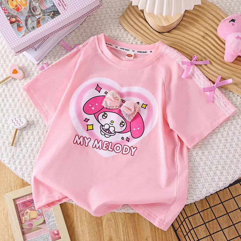 2025 My Melody Anime Kawaii Sanrio Short Sleeve Shirt Baby Clothes Cute Cartoon Kuromi Children Hoodie Gifts for Kids
2025 My Melody Anime Kawaii Sanrio Short Sleeve Shirt Baby Clothes Cute Cartoon Kuromi Children Hoodie Gifts for Kids