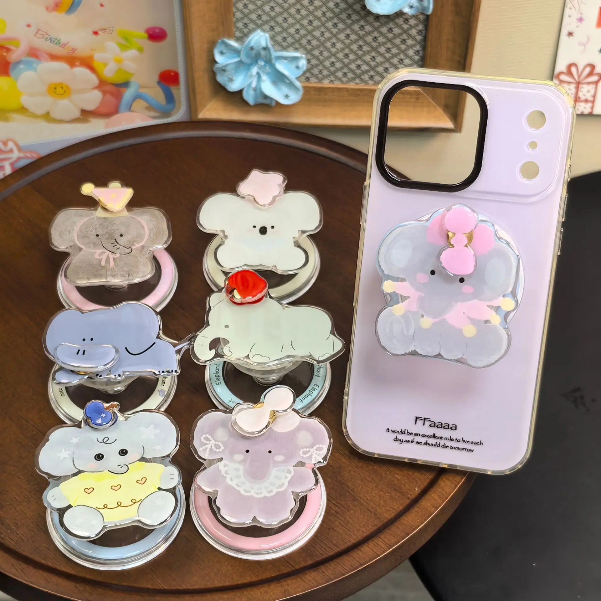 Cute Elephant Cartoon Rotate Magnetic Mobile Phone Holder Phone Stand Grip Tok for iPhone 16 for Magsafe Universal Accessories
Cute Elephant Cartoon Rotate Magnetic Mobile Phone Holder Phone Stand Grip Tok for iPhone 16 for Magsafe Universal Accessories