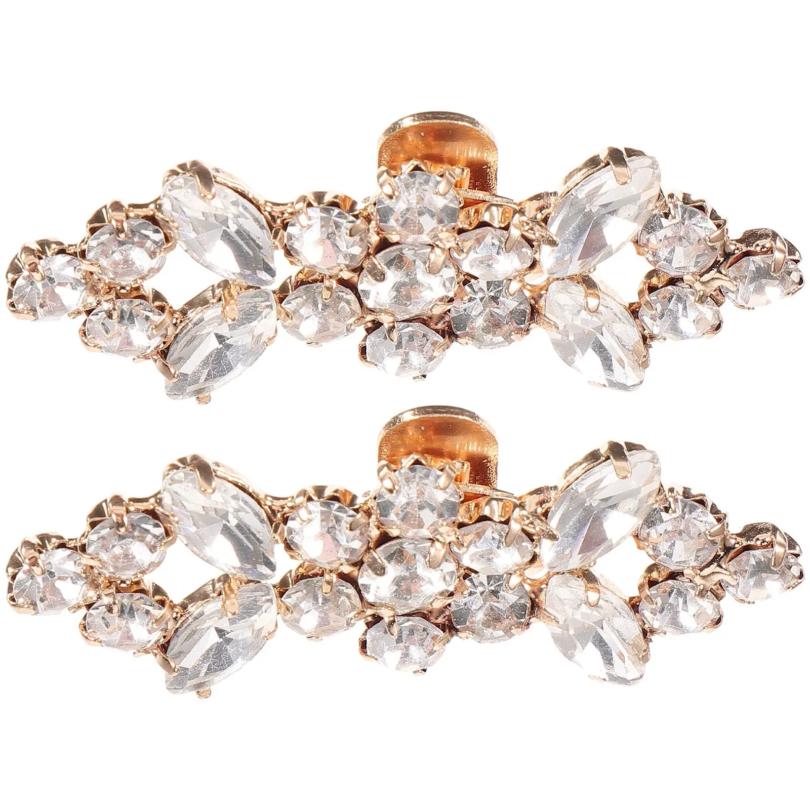 2 Pcs Rhinestone Shoe Clips Bling Buckle Decorations Women Removable Bridal Accessories Golden Color Embellishments Heels
2 Pcs Rhinestone Shoe Clips Bling Buckle Decorations Women Removable Bridal Accessories Golden Color Embellishments Heels