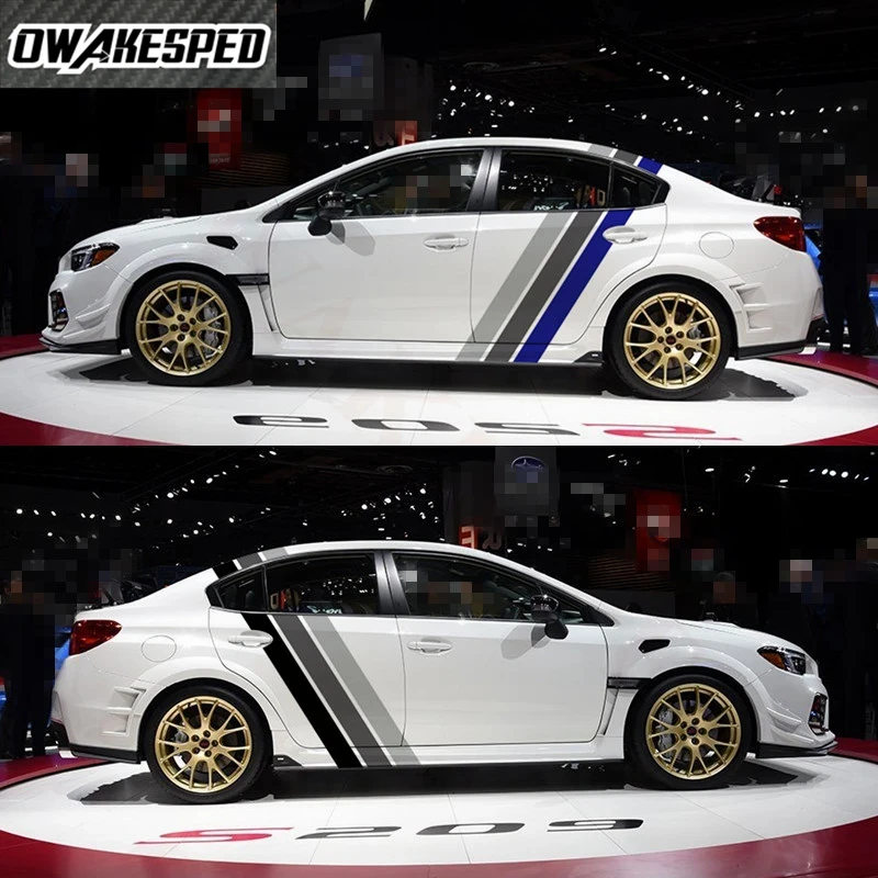 6 pcs Sport Stripes Tricolor Car Body Door Side Decor Stickers Film Racing Auto Exterior Tuning Accessories For Subaru WRX STI
6 pcs Sport Stripes Tricolor Car Body Door Side Decor Stickers Film Racing Auto Exterior Tuning Accessories For Subaru WRX STI