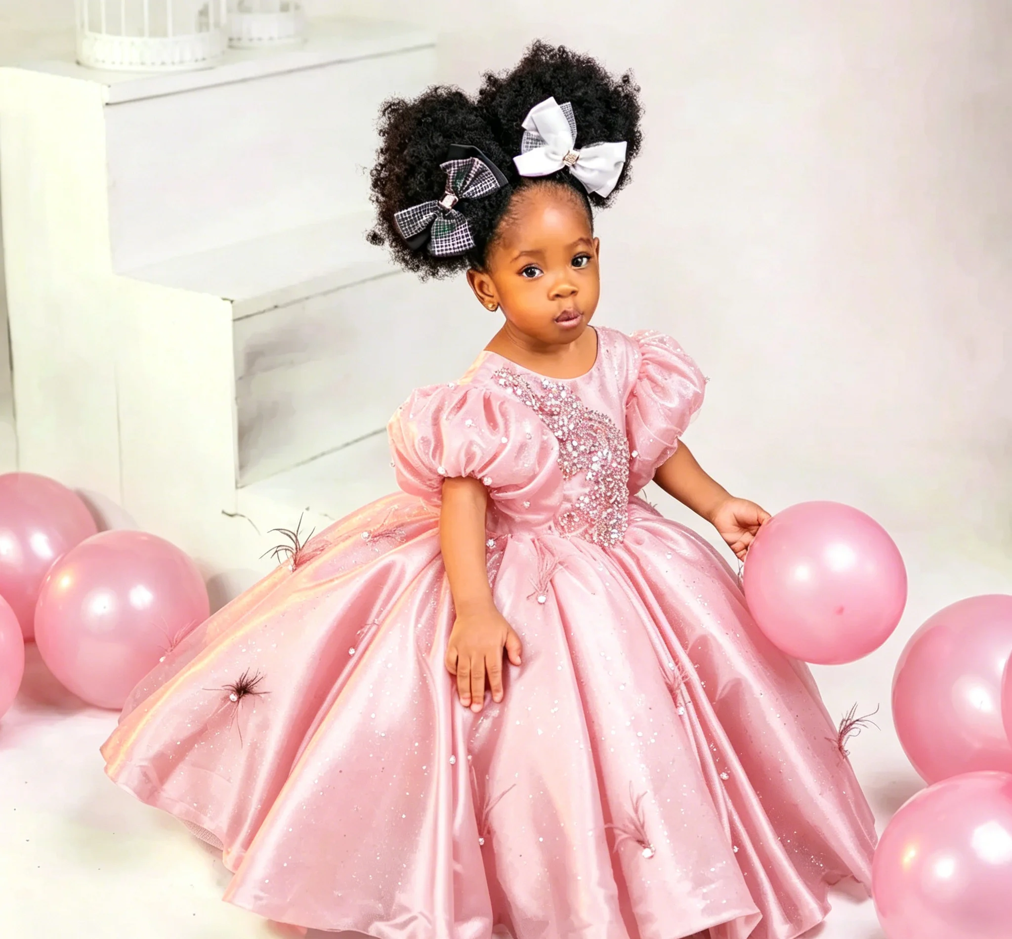 Princess Flower Girl Dress for Wedding Satin Short Sleeves Floor Lenght Kids Birthday Party First Communion Ball Gown Custom
Princess Flower Girl Dress for Wedding Satin Short Sleeves Floor Lenght Kids Birthday Party First Communion Ball Gown Custom