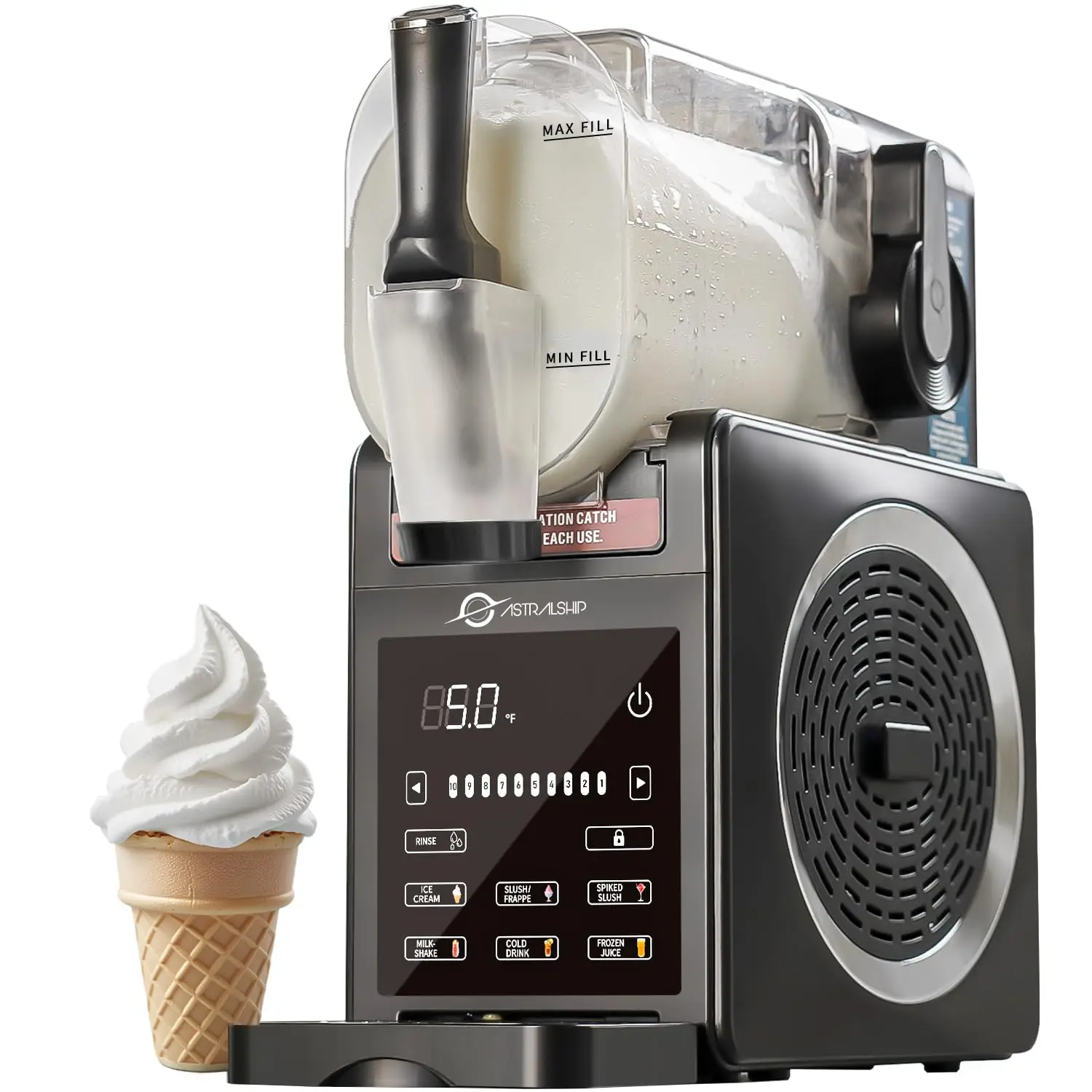 Slushie Machine with Soft Serve Ice Cream Mode Slushy Maker for Home Frozen Drink Maker with 7 Presets Auto Rinse Low Sugar
Slushie Machine with Soft Serve Ice Cream Mode Slushy Maker for Home Frozen Drink Maker with 7 Presets Auto Rinse Low Sugar