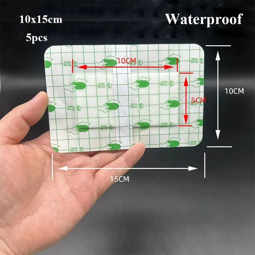 5/10 шт. 6x7 см 6x10 см самоклеящаяся повязка для помощи дышащая нетканая повязка для большой раны прозрачная разные размеры