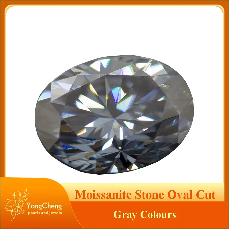 Moissanite Stone Oval Cut Gray Colours Lab Grown Diamond Charms Ring Necklace Earrings Main Materials with GRA Certificate
Moissanite Stone Oval Cut Gray Colours Lab Grown Diamond Charms Ring Necklace Earrings Main Materials with GRA Certificate