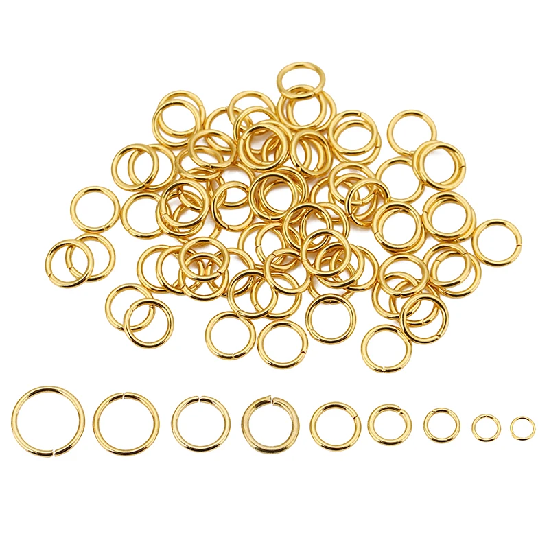 100pcs High Quality 18K Gold Plated Stainless Steel Split Rings Jump Rings for DIY Necklace Bracelet Jewelry Making Accessories
100pcs High Quality 18K Gold Plated Stainless Steel Split Rings Jump Rings for DIY Necklace Bracelet Jewelry Making Accessories