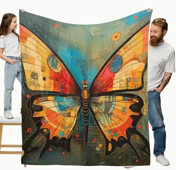 Dreamy colorful butterfly digital-printed polyester Bedroom velvet flannel cover blanket Fleece sofa cover blankets for beds
Dreamy colorful butterfly digital-printed polyester Bedroom velvet flannel cover blanket Fleece sofa cover blankets for beds