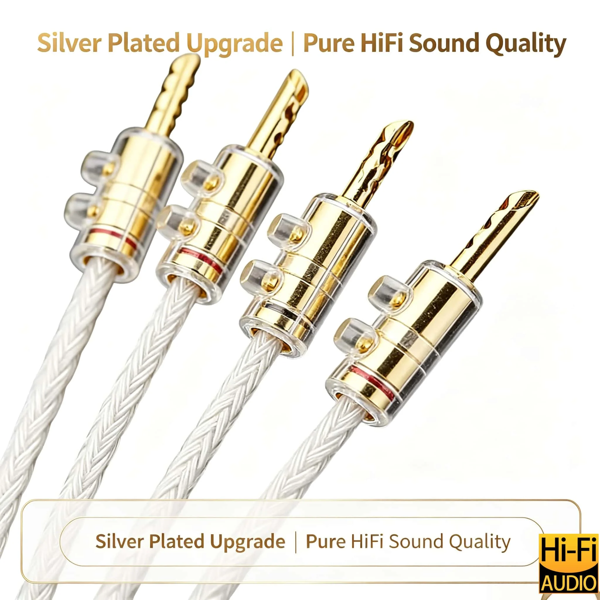 HIFI 16 core OCC Silver Plated 4pcs Jumper Cable Audio Cable Banana Y plug Speaker Bridge Cable OCC Ampliter CD Connect cable
HIFI 16 core OCC Silver Plated 4pcs Jumper Cable Audio Cable Banana Y plug Speaker Bridge Cable OCC Ampliter CD Connect cable