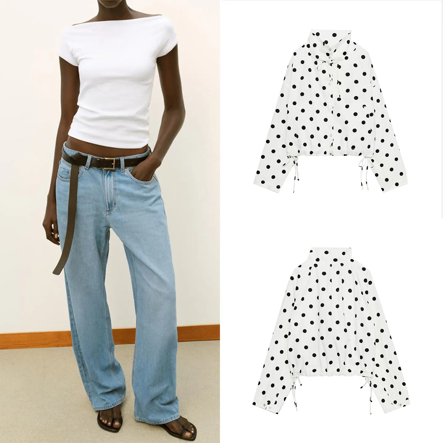 Women's Commuter Style Polka Dot Long Sleeve High Collar Coat Buttoned Tie Dressed up Outerwear Loose Fit Fashionable Summer ...
Women's Commuter Style Polka Dot Long Sleeve High Collar Coat Buttoned Tie Dressed up Outerwear Loose Fit Fashionable Summer ...